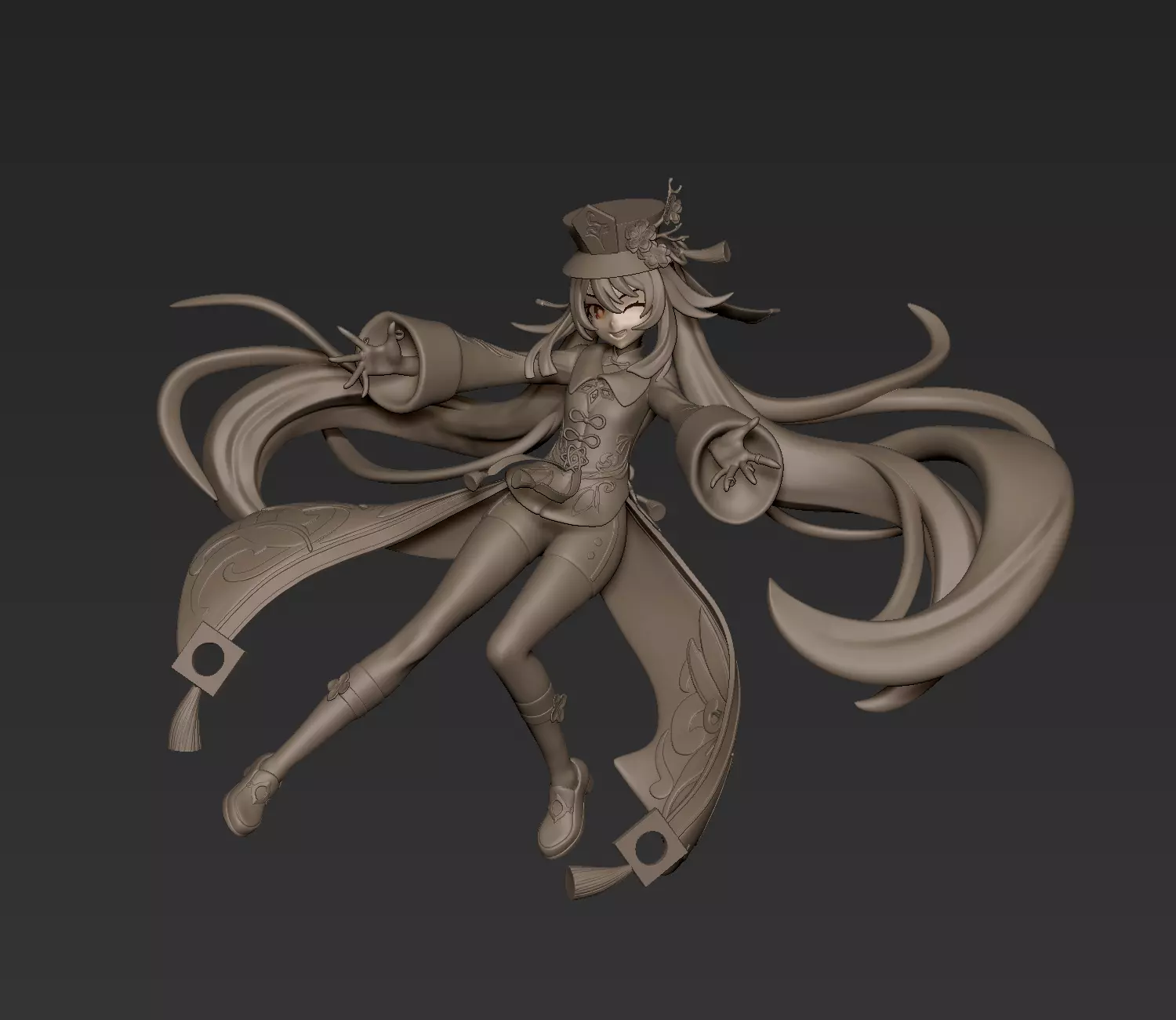 Hu tao-Genshin impact 3d print figure model 3D print model