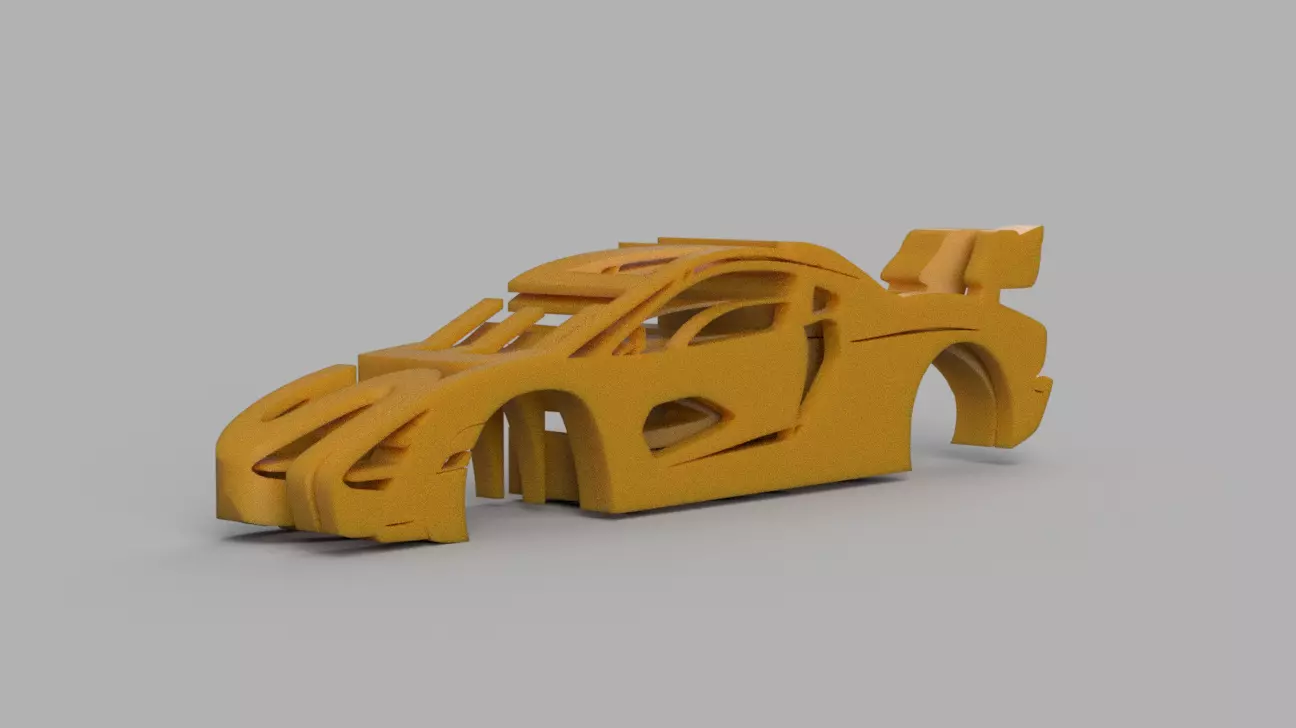 Mclaren Senna Logo and Silhouette 3D print model_0