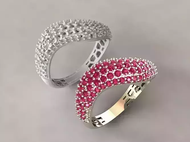 curvy printable diamond ring