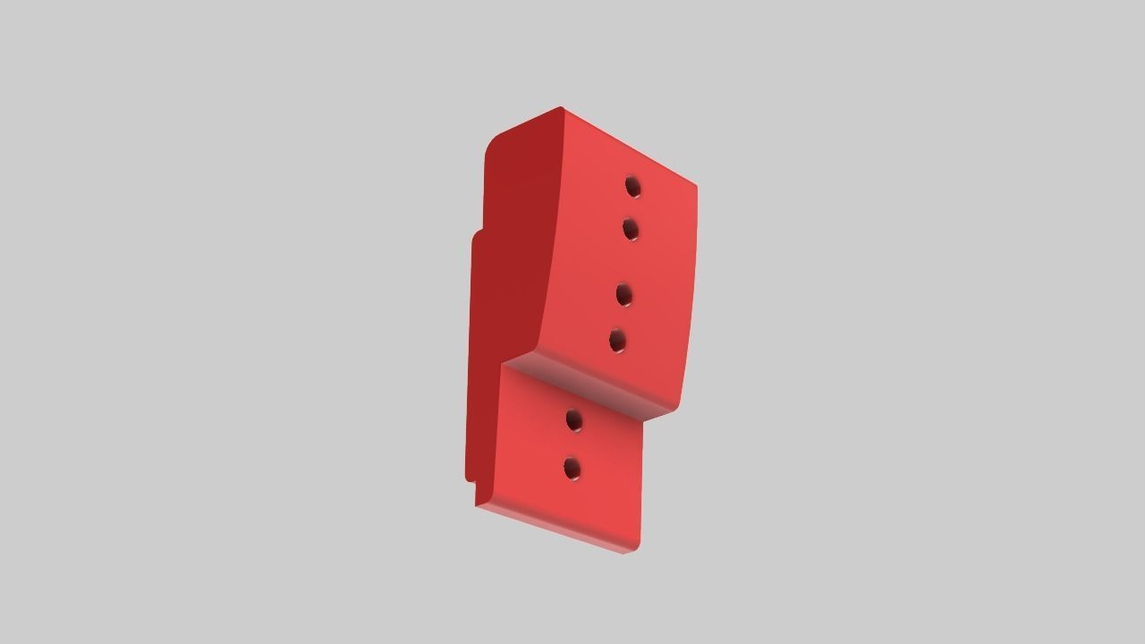 Thrustmaster T-LCM Pedal Face Height Increaser Mod 3D print model_6