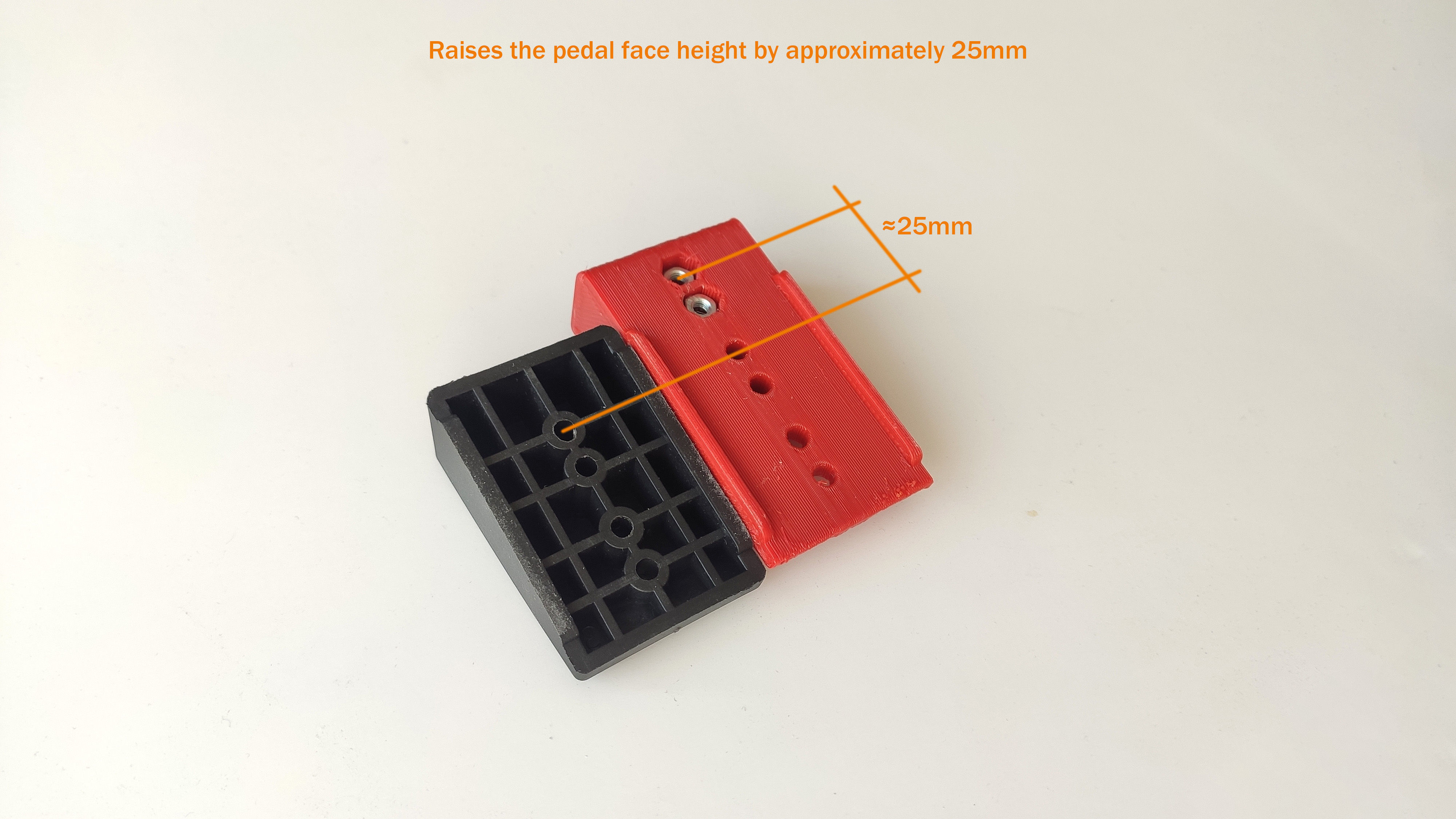 Thrustmaster T-LCM Pedal Face Height Increaser Mod 3D print model_1