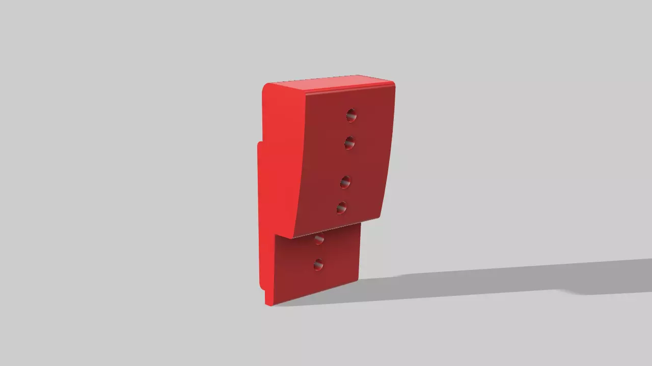 Thrustmaster T-LCM Pedal Face Height Increaser Mod 3D print model_0