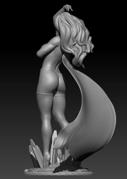 Sexy Pin-Up Supergirl 3D print model_6
