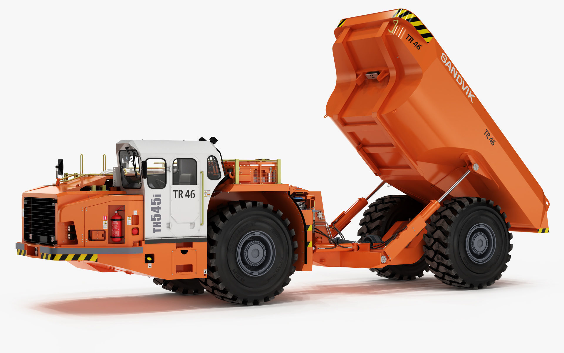 Underground Articulated Mining Dumptruck TH545i 3D model_24