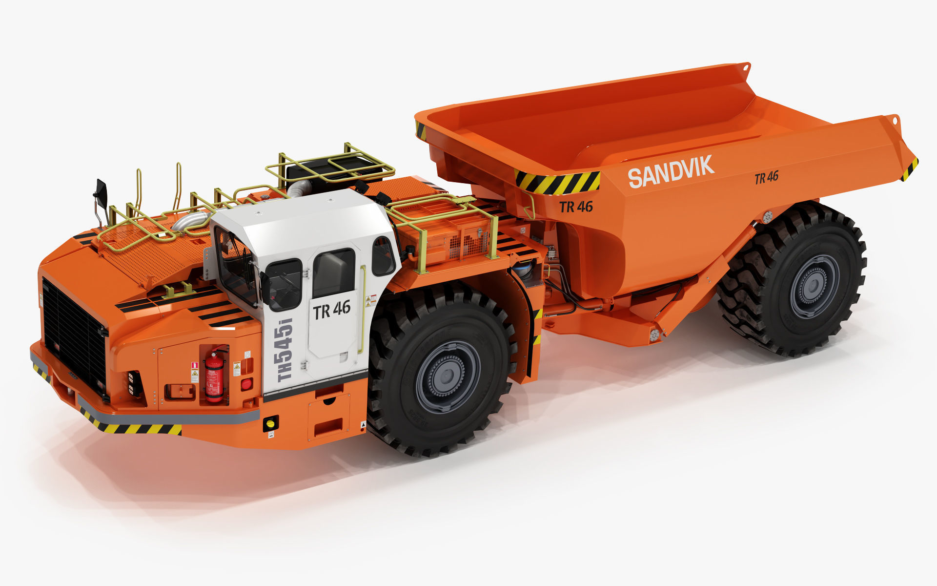 Underground Articulated Mining Dumptruck TH545i 3D model_10