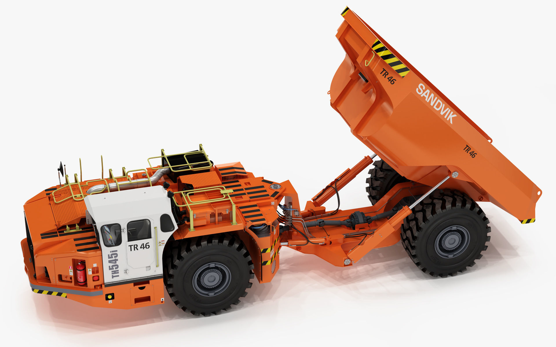 Underground Articulated Mining Dumptruck TH545i 3D model_28