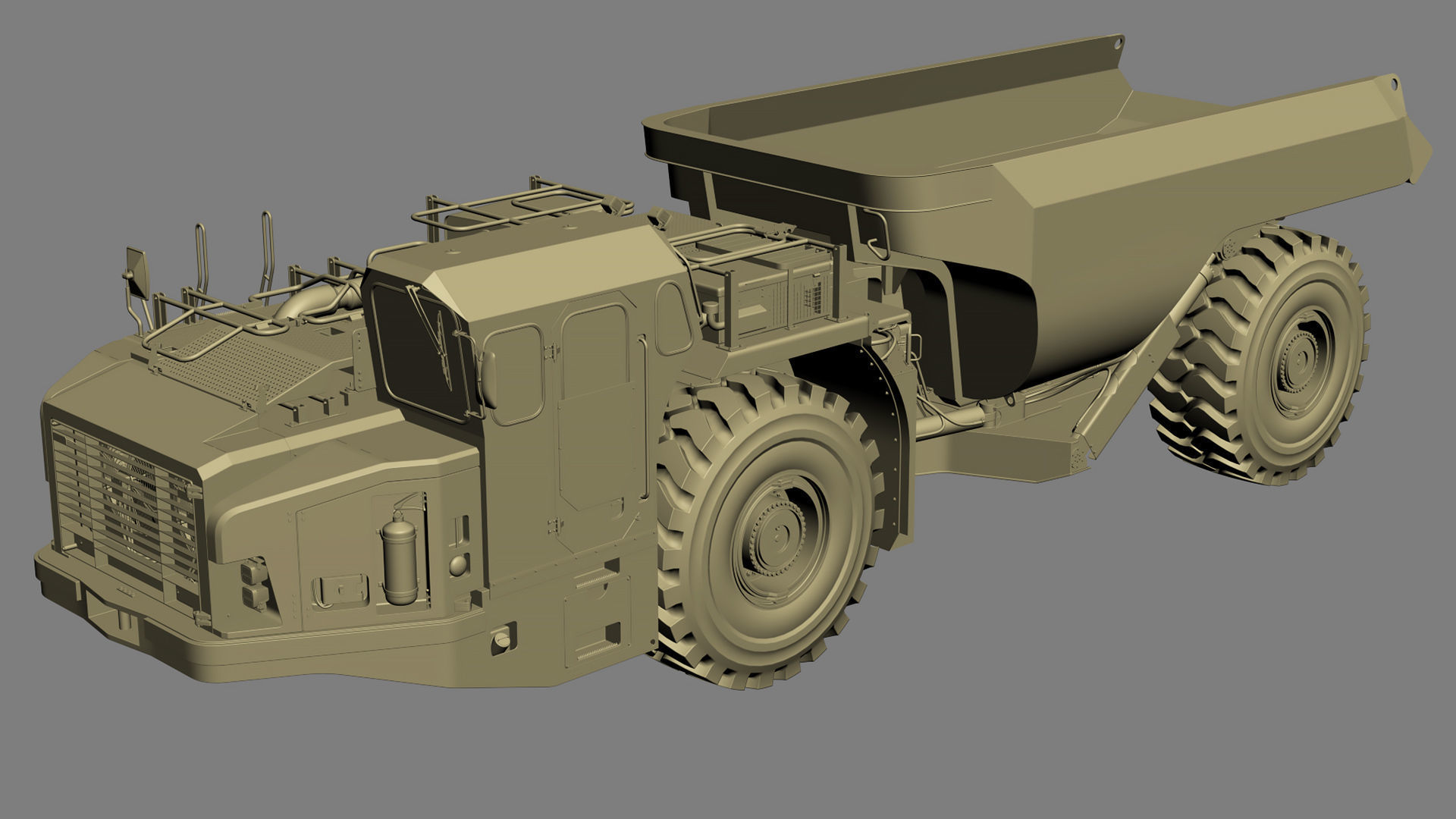 Underground Articulated Mining Dumptruck TH545i 3D model_33