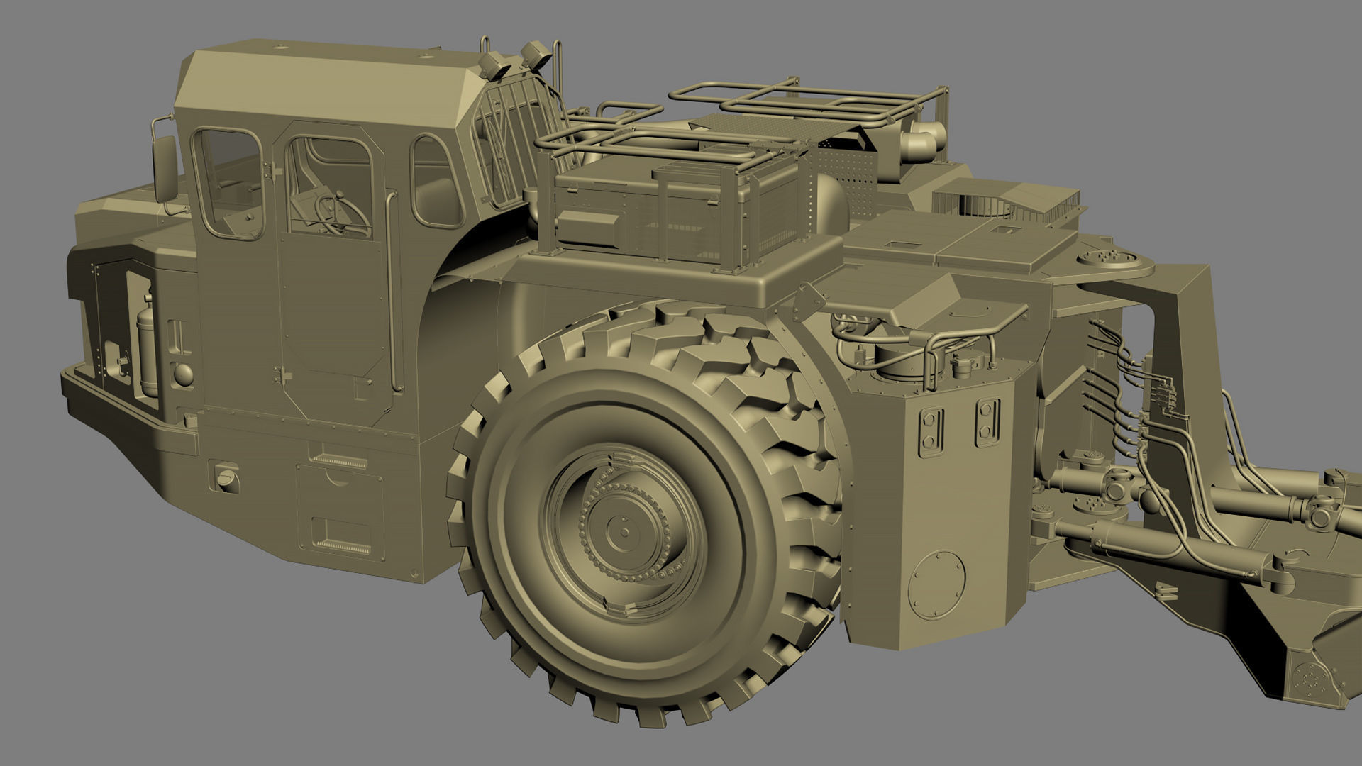 Underground Articulated Mining Dumptruck TH545i 3D model_39