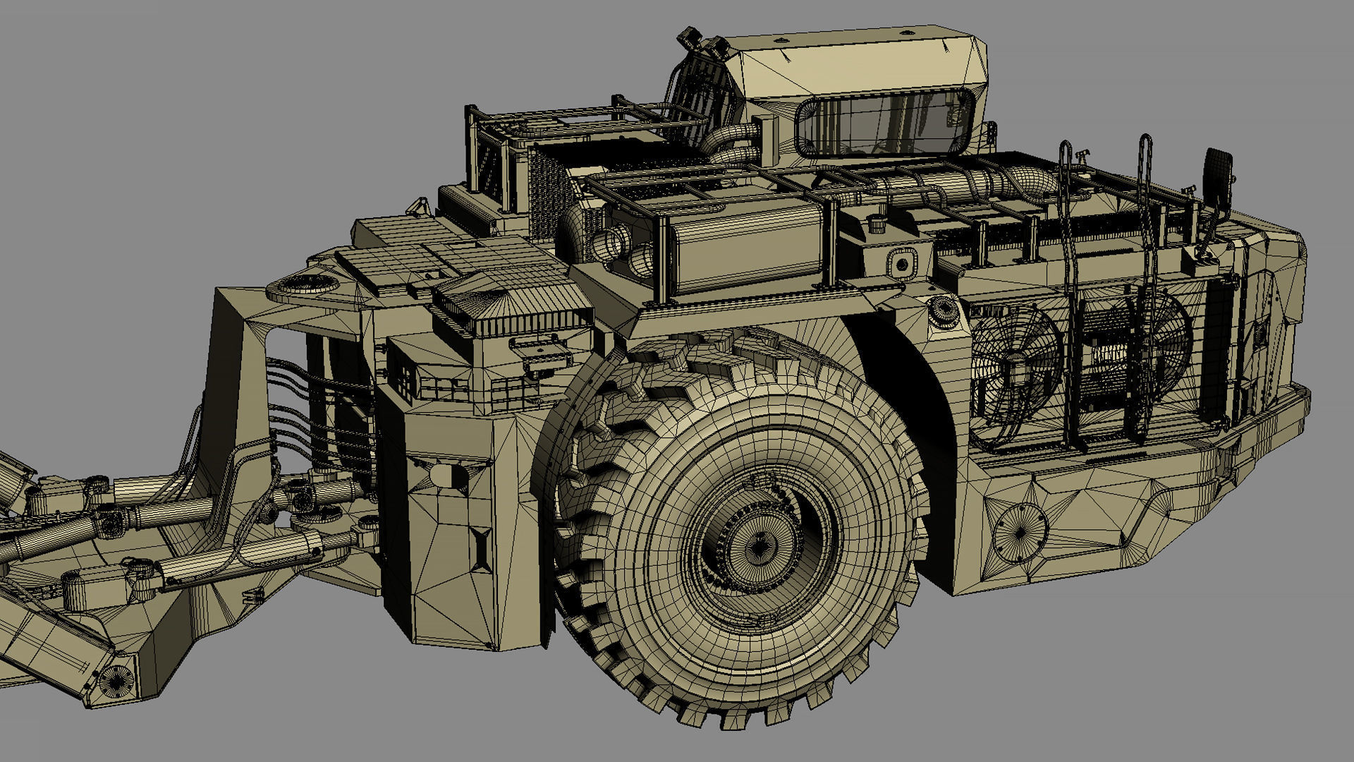 Underground Articulated Mining Dumptruck TH545i 3D model_46