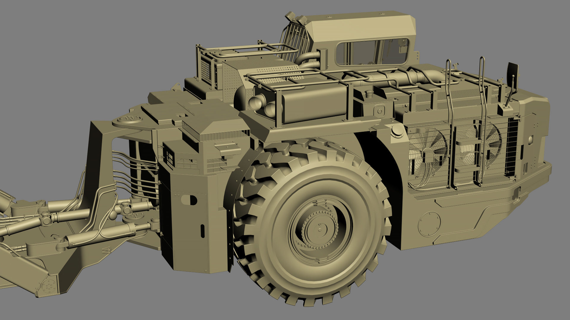 Underground Articulated Mining Dumptruck TH545i 3D model_45