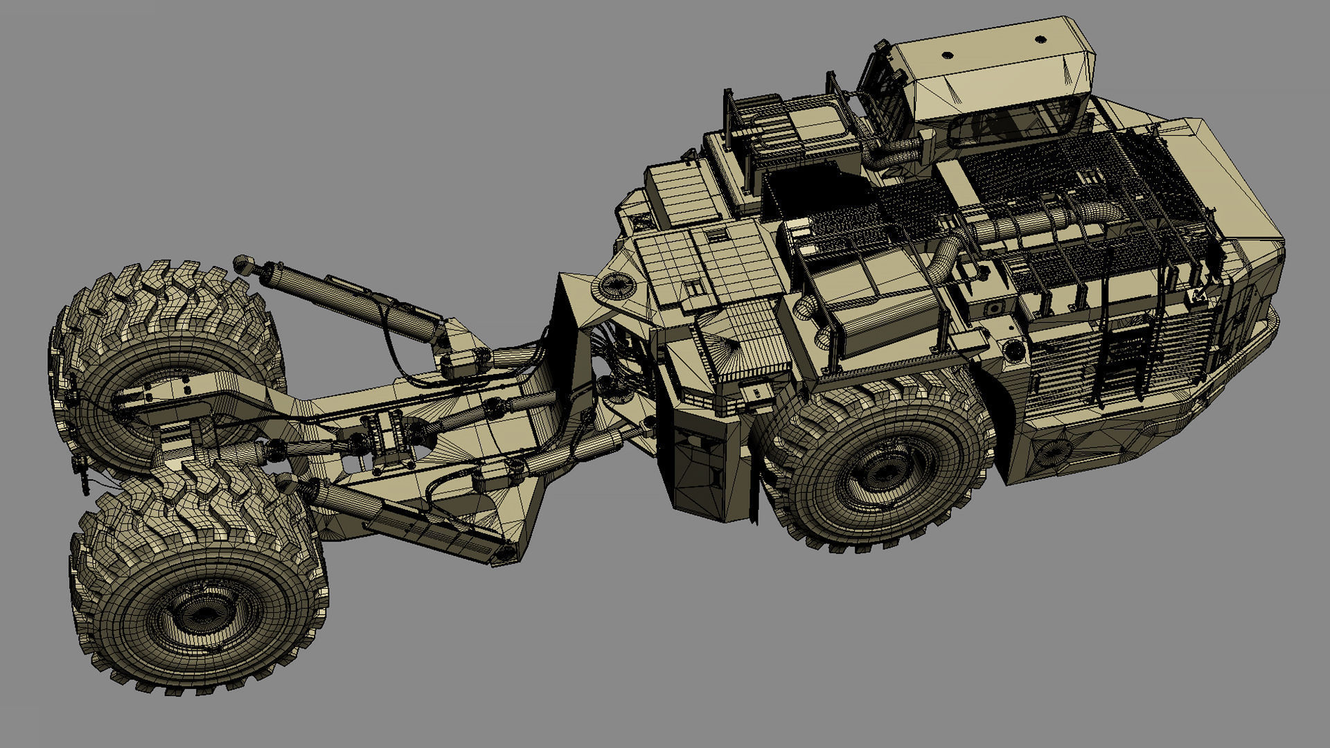 Underground Articulated Mining Dumptruck TH545i 3D model_44