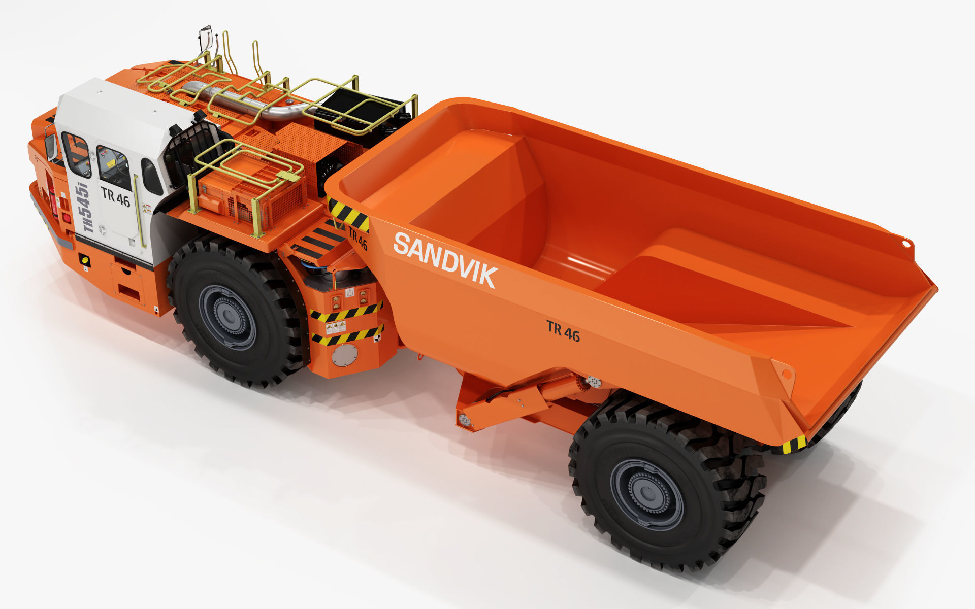 Underground Articulated Mining Dumptruck TH545i 3D model_12