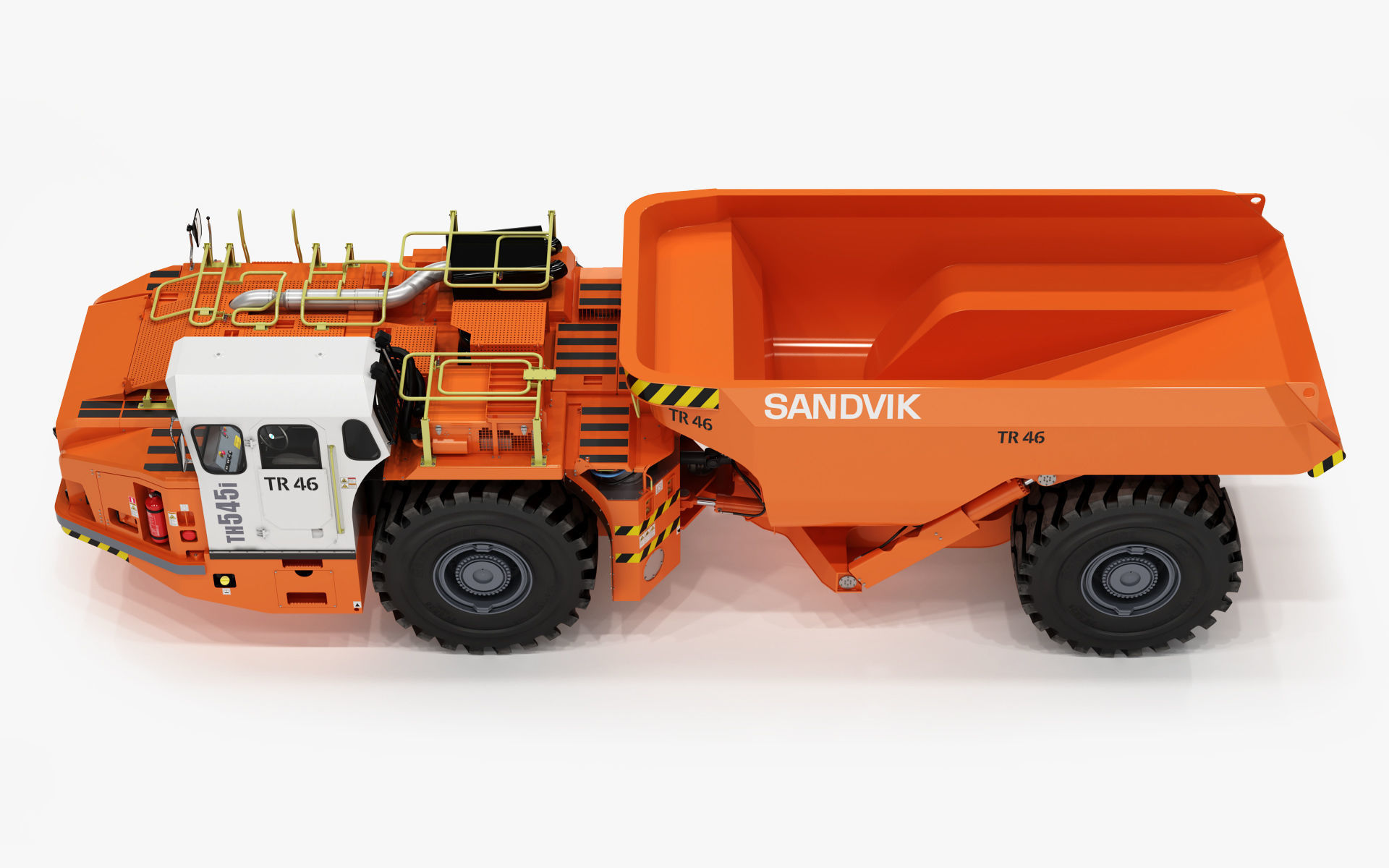 Underground Articulated Mining Dumptruck TH545i 3D model_4