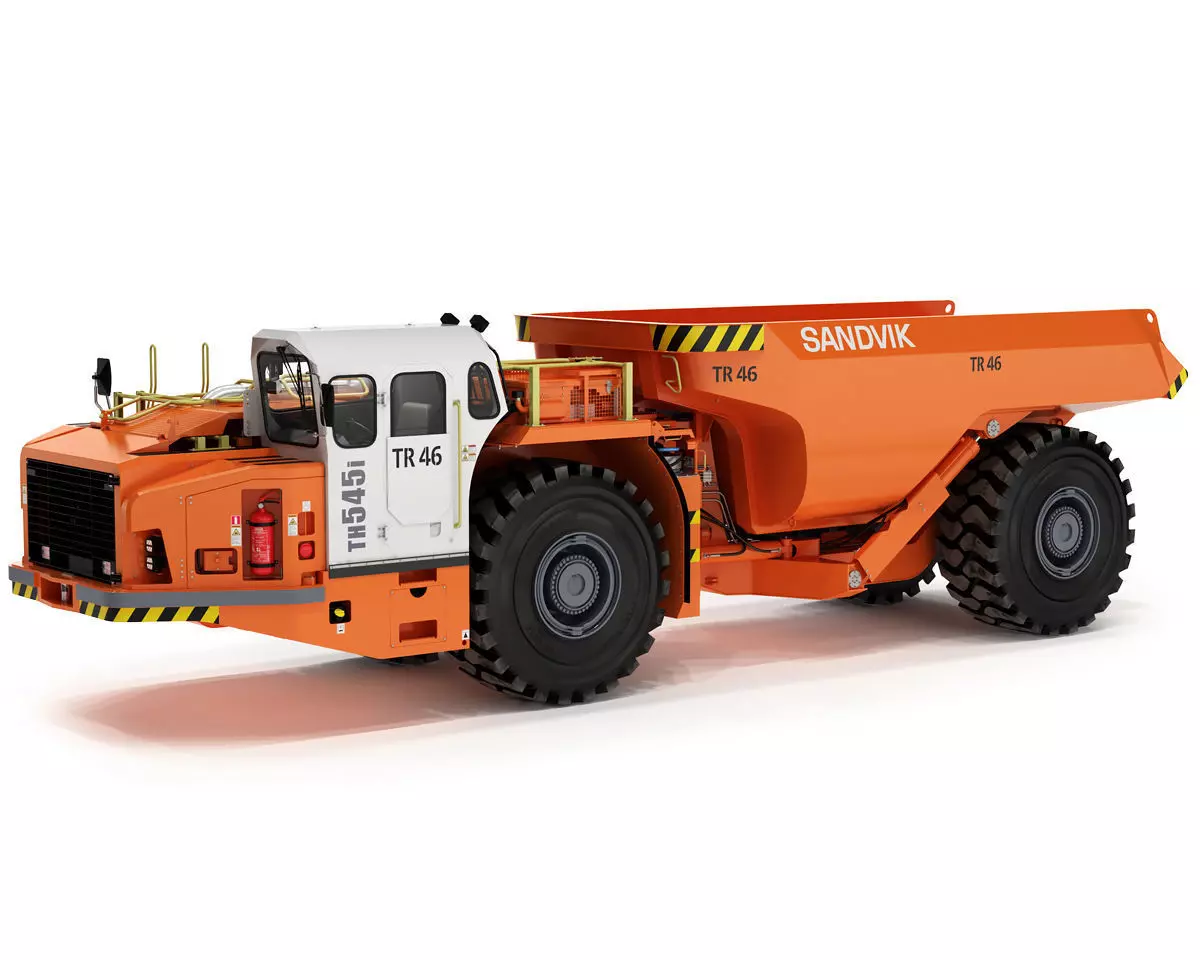 Underground Articulated Mining Dumptruck TH545i 3D model_0