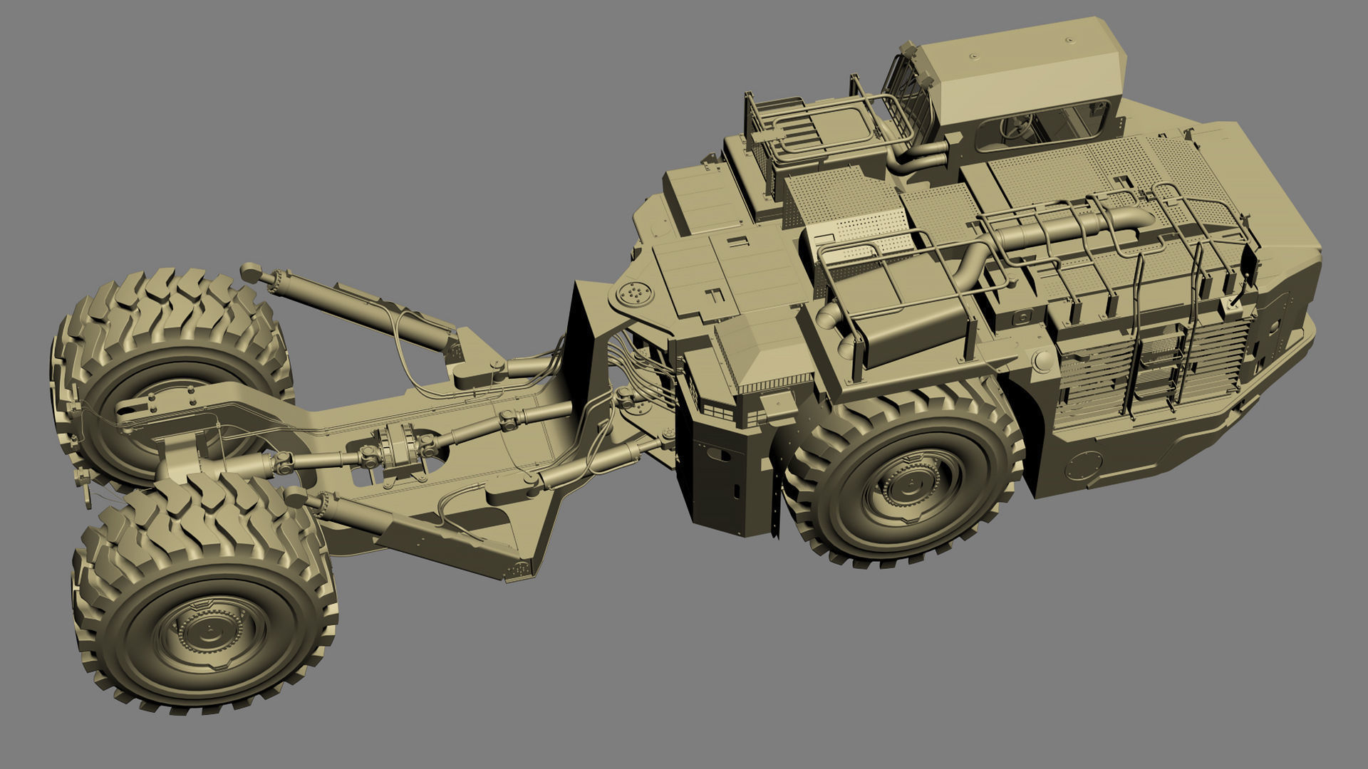 Underground Articulated Mining Dumptruck TH545i 3D model_43