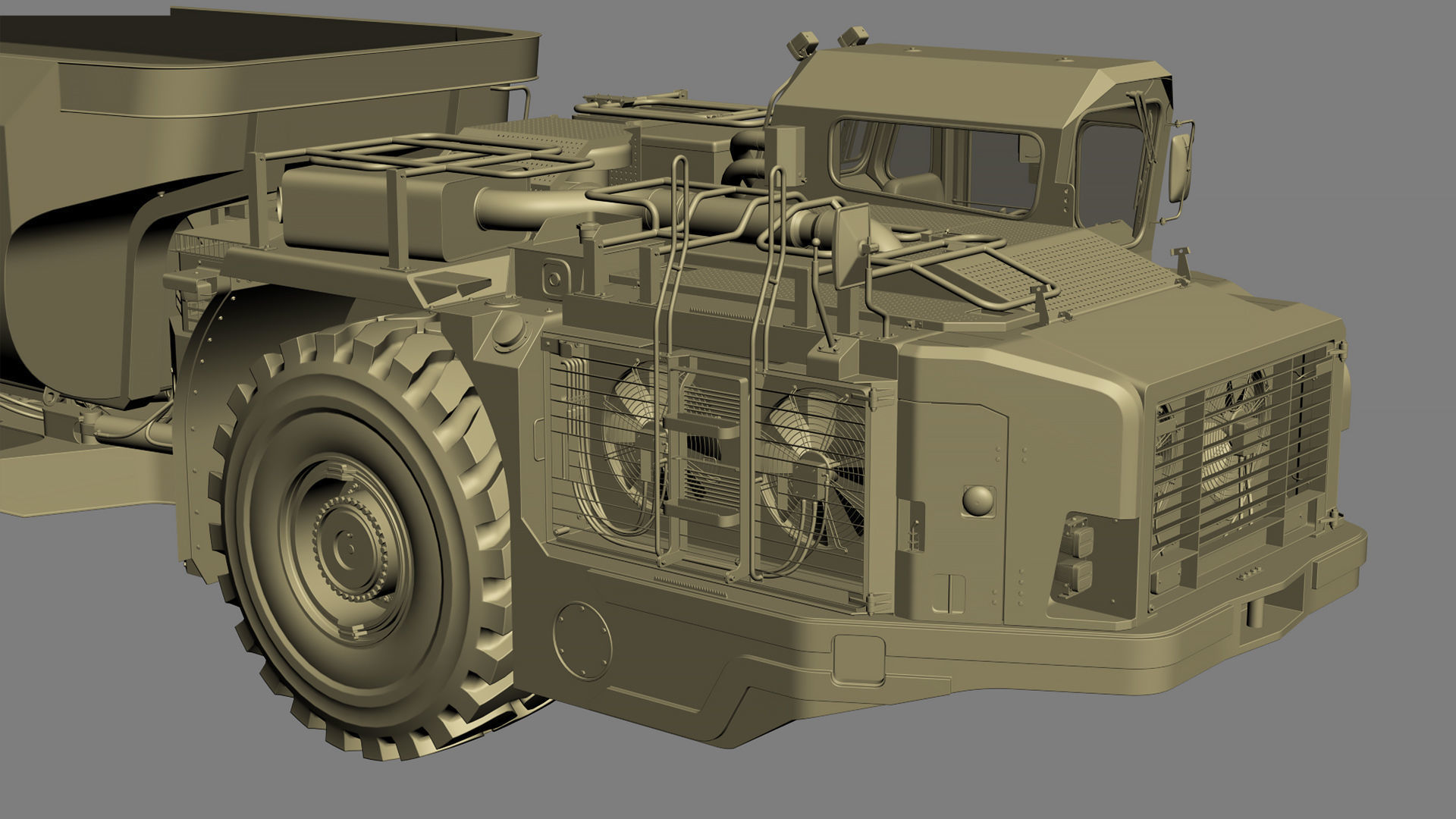 Underground Articulated Mining Dumptruck TH545i 3D model_37