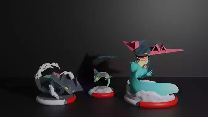 Dreepy Drakloak and Dragapult 3D print model 3D print model