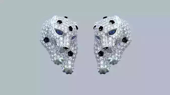 earrings tiger 3D print model
