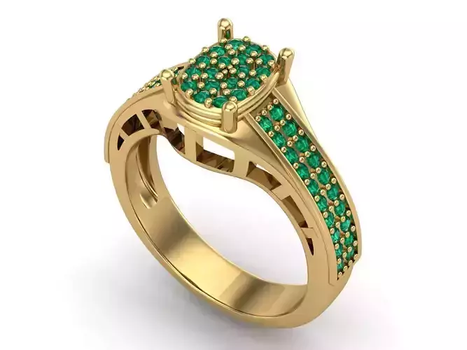 Womens Rings With Stone Ring Ready STL 3DM Models Rings women