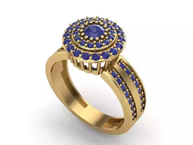 Womens Rings With Stone Ring Ready STL 3DM Models Rings women