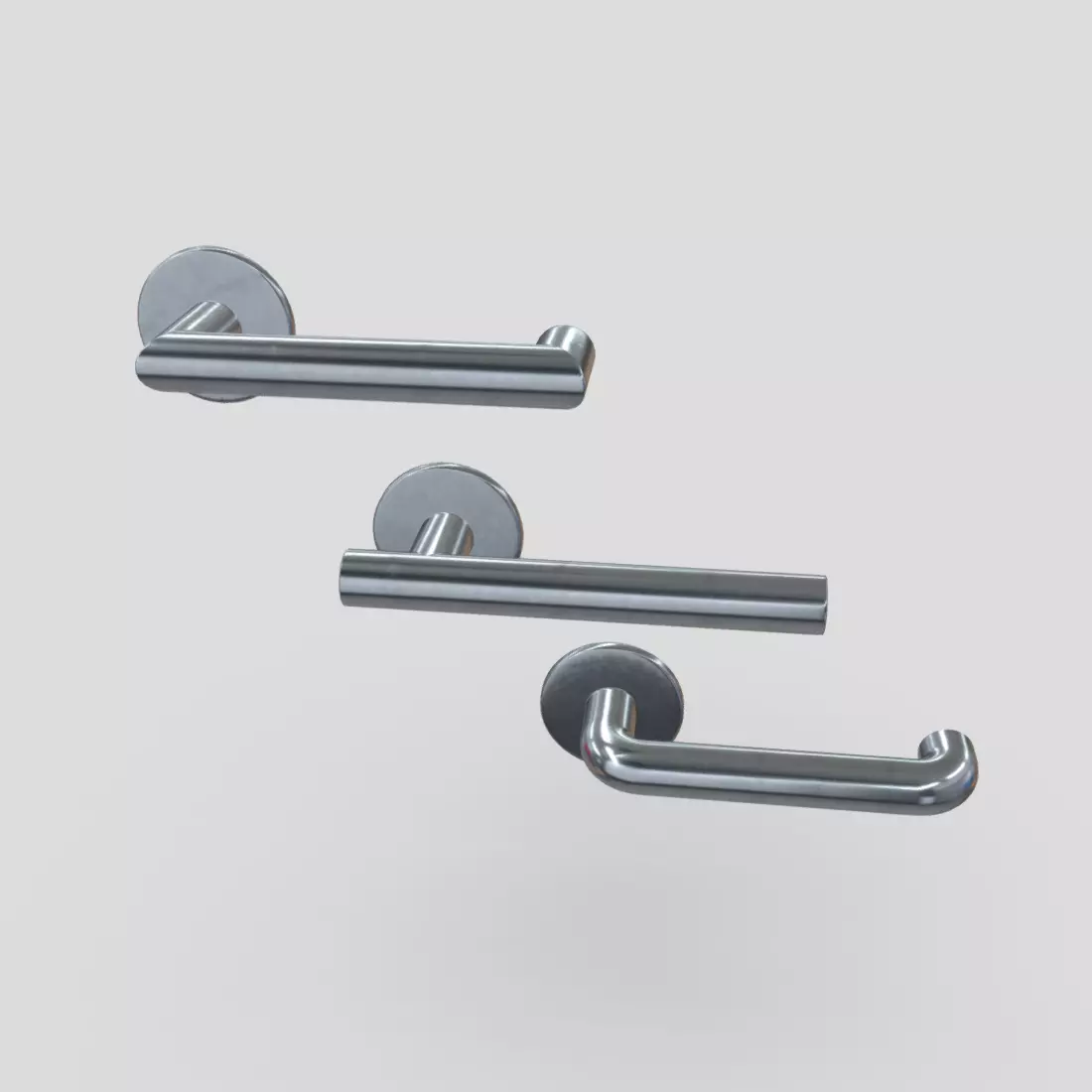 Door Handle Pack Low-poly 3D model_0