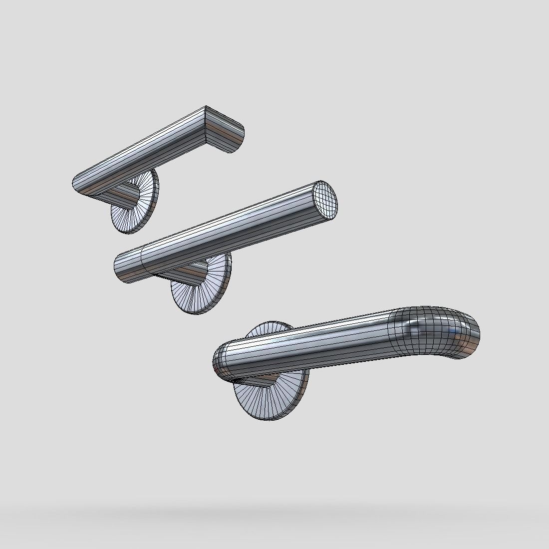 Door Handle Pack Low-poly 3D model_12