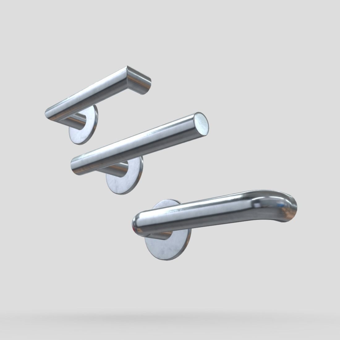 Door Handle Pack Low-poly 3D model_11