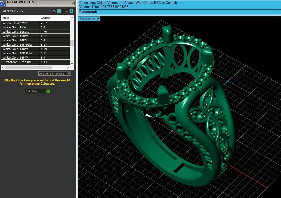 Womens Rings With Stone Ring Ready STL 3DM Models Rings women 3D print model_5