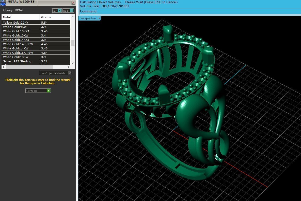 Womens Rings With Stone Ring Ready STL 3DM Models Rings women 3D print model_5
