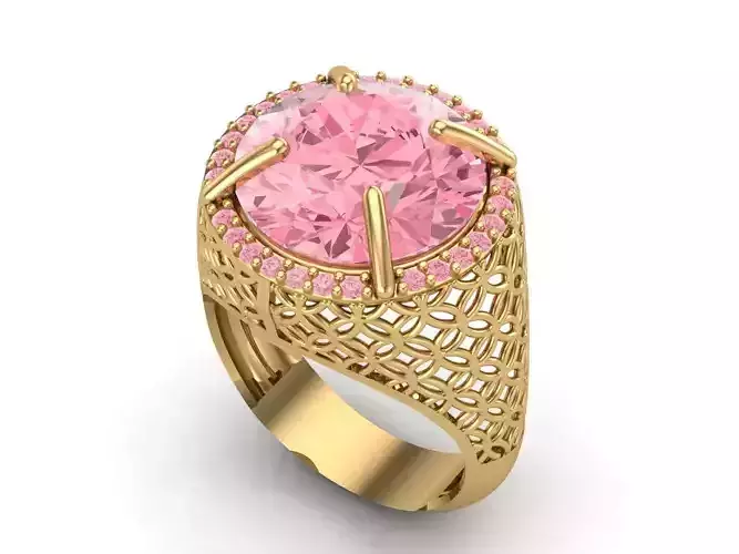 Womens Rings With Stone Ring Ready STL 3DM Models Rings women