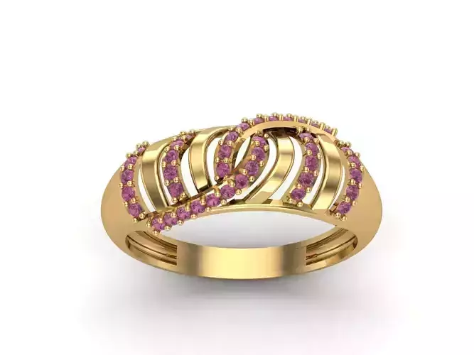 Womens Rings With Stone Ring Ready STL 3DM Models Rings women