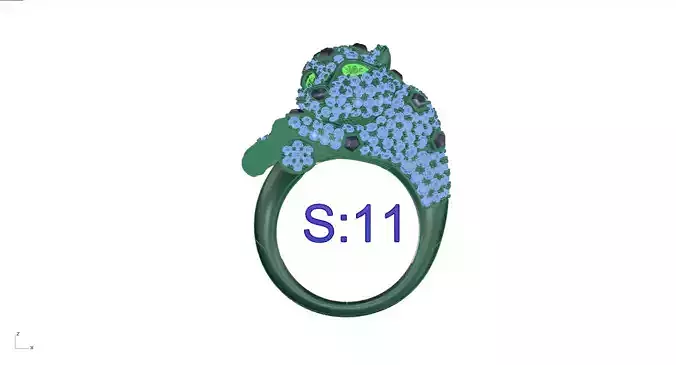 Rings Tiger 3D print model