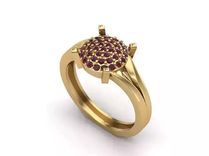 Womens Rings With Stone Ring Ready STL 3DM Models Rings women