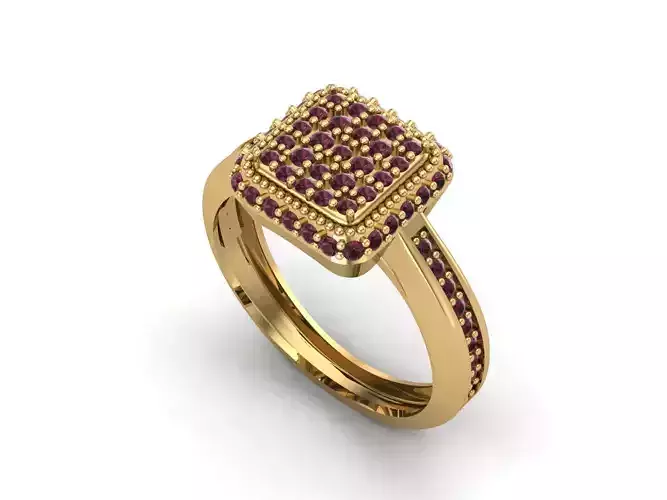 Womens Rings With Stone Ring Ready STL 3DM Models Rings women