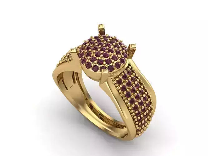 Womens Rings With Stone Ring Ready STL 3DM Models Rings women