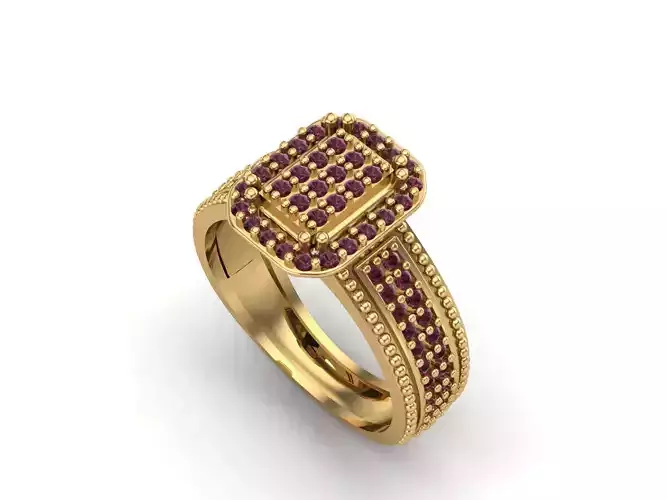 Womens Rings With Stone Ring Ready STL 3DM Models Rings women