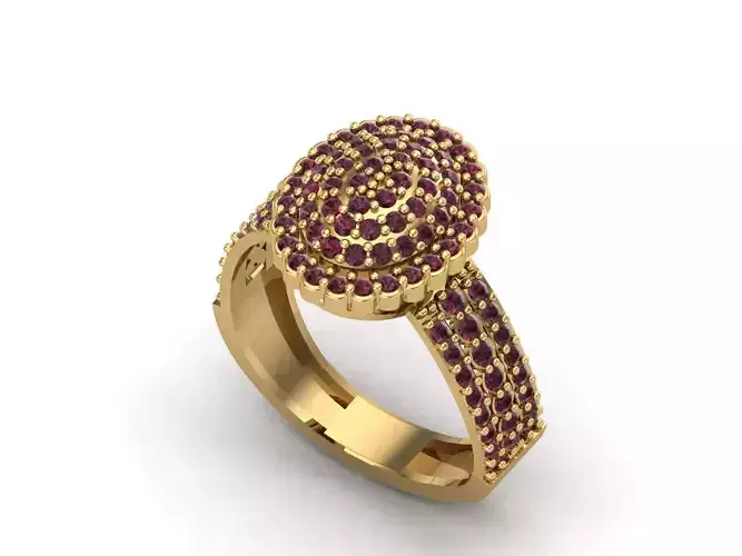 Womens Rings With Stone Ring Ready STL 3DM Models Rings women