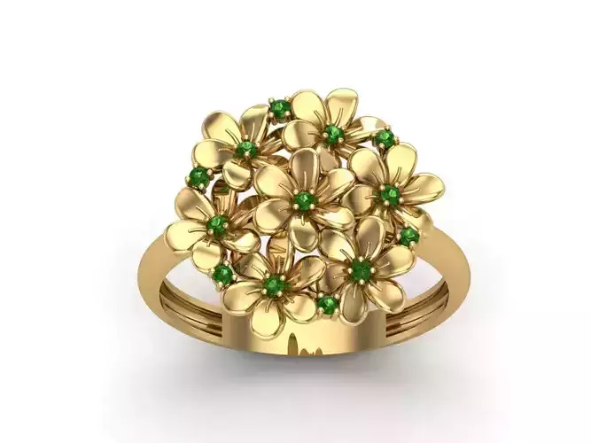 Womens Rings With Stone Ring Ready STL 3DM Models Rings women