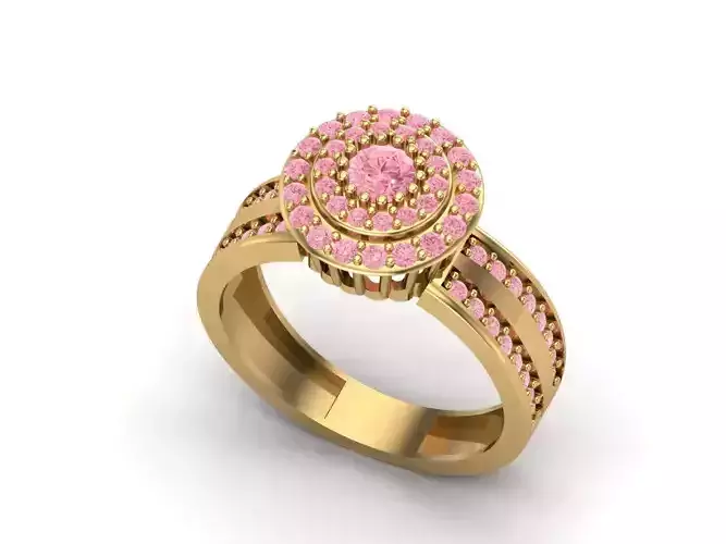 Womens Rings With Stone Ring Ready STL 3DM Models Rings women