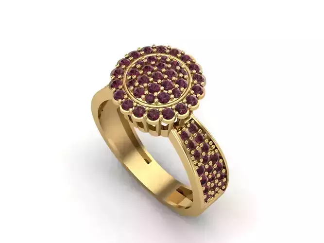 Womens Rings With Stone Ring Ready STL 3DM Models Rings women