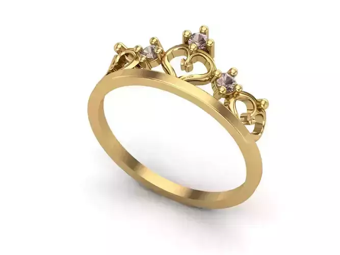 Womens Rings With Stone Ring Ready STL 3DM Models Rings women