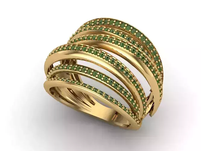 Womens Rings With Stone Ring Ready STL 3DM Models Rings women