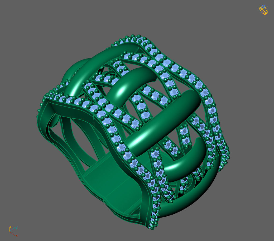 Womens Rings With Stone Ring Ready STL 3DM Models Rings women 3D print model_1