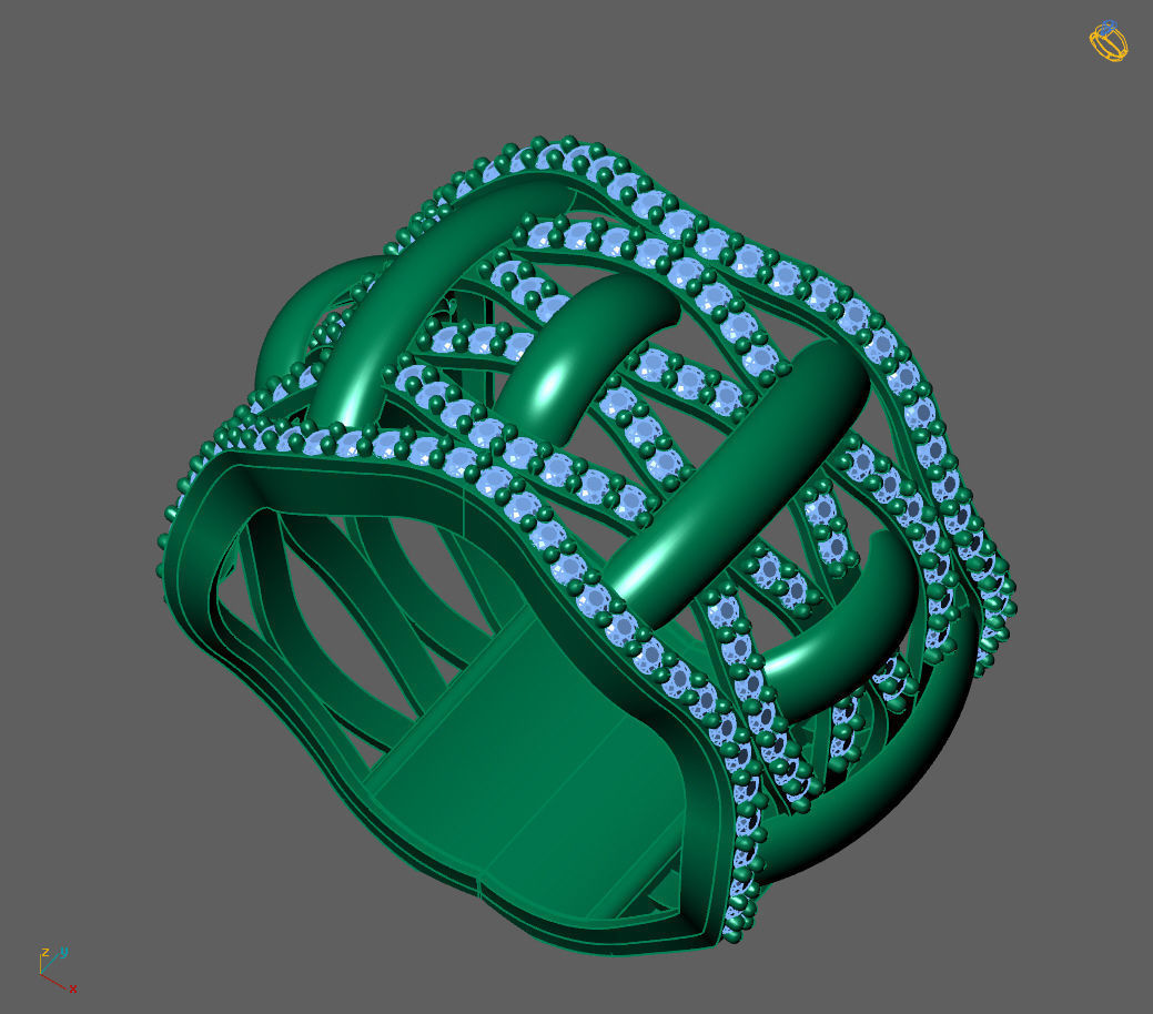 Womens Rings With Stone Ring Ready STL 3DM Models Rings women 3D print model_4