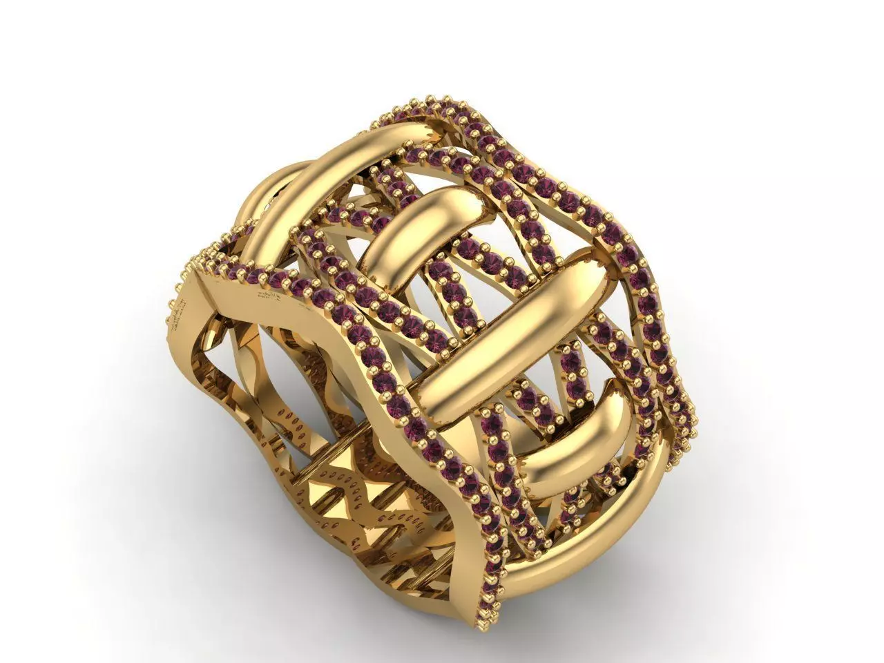 Womens Rings With Stone Ring Ready STL 3DM Models Rings women 3D print model_0