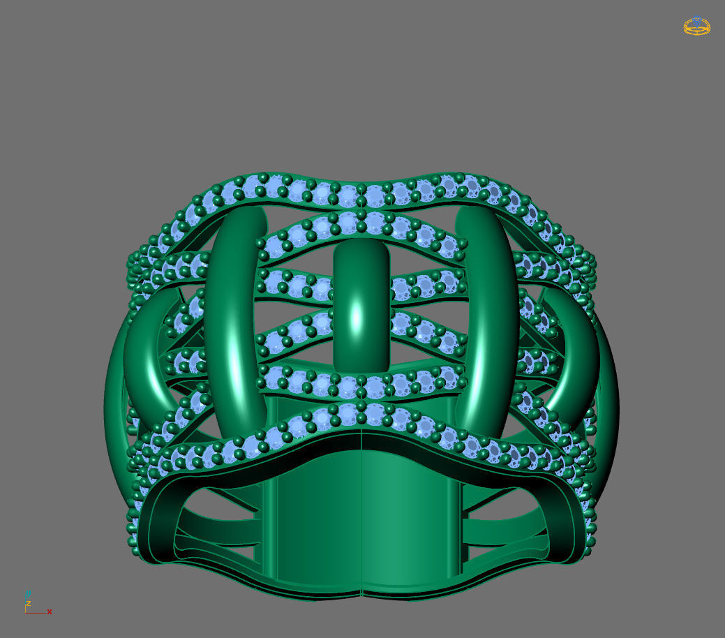 Womens Rings With Stone Ring Ready STL 3DM Models Rings women 3D print model_2