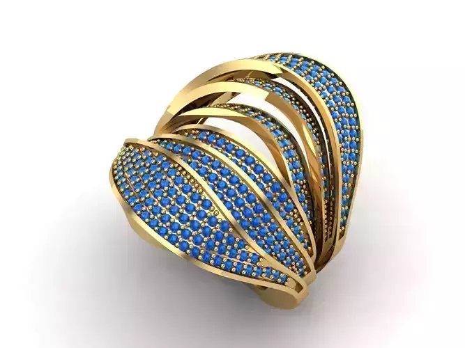 Womens Rings With Stone Ring Ready STL 3DM Models Rings women