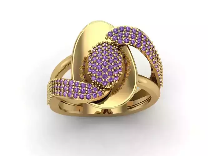 Womens Rings With Stone Ring Ready STL 3DM Models Rings women