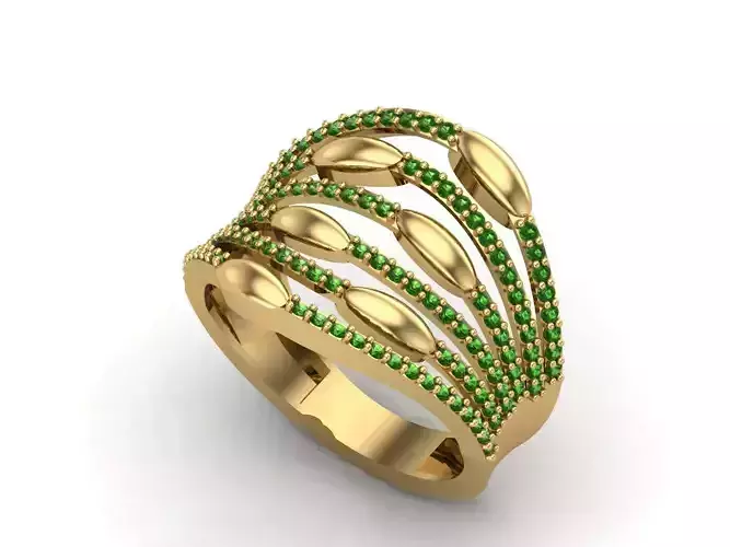 Womens Rings With Stone Ring Ready STL 3DM Models Rings women