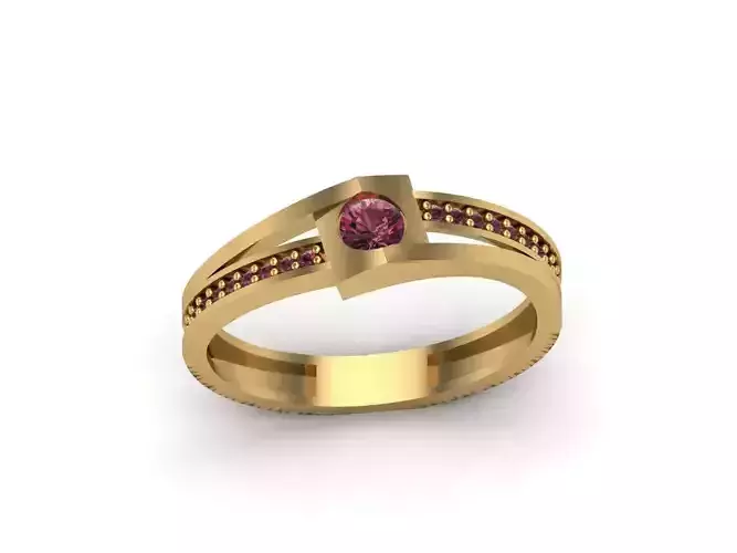 Womens Rings With Stone Ring Ready STL 3DM Models Rings women